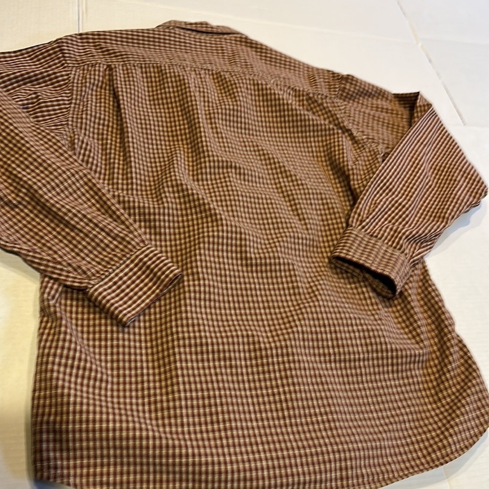 Columbia Sportswear Company button down long striped shirt w one pocket large - Picture 8 of 9